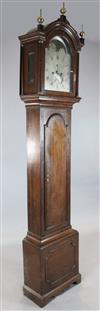 A late 18th century oak longcase clock, Hercules Rickard, Exeter, 7ft 8.25in.                                                          