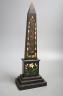 A pietra dura obelisk (a.f.) 40cm                                                                                                                                                                                           
