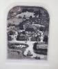 Graham Clarke, aquatint, 'Farmstead', signed in pencil, 35 x 27cm                                                                                                                                                           