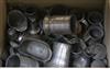 A collection of 18th and 19th century pewter mugs, cream jugs, etc.                                                                    