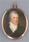 Francis Hargreaves (fl.1810-1854) Miniature portrait of Mr Roscoe, 1818, 3.25 x 2.75in                                                 