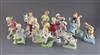 A set of twelve Royal Worcester figures of the Months, modelled by F.G. Doughty, tallest 19cm                                          