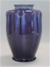 A Pilkingtons Royal Lancastrian dark blue glazed vase, pattern number 2090                                                             