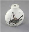 A Chinese 'cricket' porcelain snuff bottle, Daoguang mark and of the period (1821-50), 6cm high  (no. 775)                             