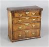 A George I featherbanded walnut bachelor's chest, W.2ft 4in. D.1ft 1in. H.2ft 3in.                                                     