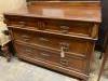 A Continental walnut chest of drawers, width 108cm depth 57cm height 75cm                                                                                                                                                   