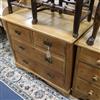 An Edwardian satin walnut chest W.91cm.                                                                                                