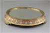 An Elkington & Co champleve enamel and gilt metal mirrored plateau, late 19th century Diam 12in.                                       