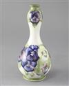 A Moorcroft double gourd vase decorated with pansies, 22.5cm                                                                           
