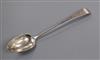 A George III silver Old English pattern basting spoon, Urquhart & Hart, London, 1806, 29.8cm.                                          