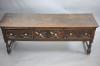 A late 17th century oak dresser fitted three short drawers raised on turned legs                                                                                                                                            