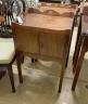 Two George III mahogany tray top commodes, larger width 51cm, depth 43cm, height 77cm                                                                                                                                       