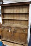 An 18th century Irish pine dresser W.165cm                                                                                             