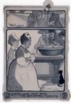 Mabel Lucie Attwell (1879-1964) original artwork for "The Amateur Cook" 1905 10 x 6.5in.                                               