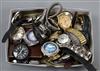 A quantity of assorted gentleman's wrist watches including Roamer, Smiths and Longines.                                                