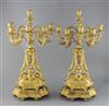 A pair of late 19th century French ormolu six light candelabra, width 13in. height 23.25in.                                            