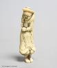 An 18th century Japanese stag antler netsuke of a Dutchman, 7cm                                                                                                                                                             