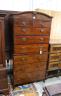A George IV mahogany chest on chest, width 94cm, depth 55cm, height 184cm                                                                                                                                                   