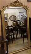 A mid Victorian gilt overmantel mirror W.104cm                                                                                         