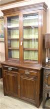 An Edwardian walnut bookcase W.108cm                                                                                                   