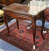 A 19th century mahogany card table, W.84cm                                                                                             