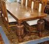 A 17th century style oak refectory table W.259cm.                                                                                      