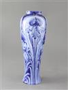 A Moorcroft Macintyre Florian ware tall baluster vase, in blue iris design, 29.5cm                                                     