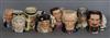 Eight Royal Doulton small character jugs, including 'The Jug Collector', D7147                                                         