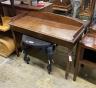 A Victorian mahogany console table, width 122cm, depth 47cm, height 94cm                                                                                                                                                    