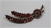 A Victorian garnet set converted brooch, 81mm.                                                                                         