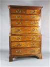 A George III mahogany chest on chest, W.3ft 10.5in. D.1ft 11.5in. H.6ft                                                                