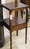 A George III mahogany wash stand W.36cm                                                                                                