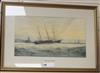 Frederick James Aldridge, watercolour, The Steam Yacht 'Aries', signed, 29 x 52cm                                                      