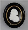 James Tassie (Scottish 1735-1799). A white glass paste portrait bust of Archibald Campbell Fraser (1736-1815), 4 x 3in.                