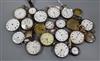 A quantity of assorted pocket watches, wrist watches and movements etc. including silver.                                              