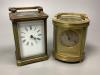 Two brass cased carriage timepieces                                                                                                                                                                                         