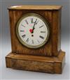 A French oak mantel timepiece height 40cm                                                                                              