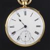 A Victorian 18ct gold open faced keyless lever pocket watch, by Charles E. Beebe, Dulwich,                                             