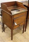 A George III mahogany wash stand W.54cm                                                                                                