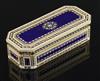 A good late 18th century French gold, guilloche enamel and simulated pearl snuff box by Auguste-Auguste Heguin, Paris                  