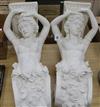 A pair of figural wall brackets length 72cm                                                                                            