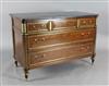 A French Directoire brass mounted mahogany commode, W.4ft 2in. D.1ft 11in. H.2ft 10in.                                                 