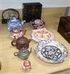 A collection of Oriental ceramics including four teapots                                                                               