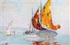 Cecil Rochfort D'Oyly John (1906-1993) Fishing boats off the coast 12.5 x 19.25in.                                                     