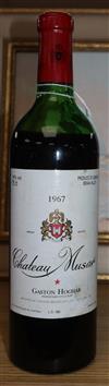 One bottle of Chateau Musar, 1967                                                                                                      