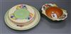 A Clarice Cliff crocus pattern part tea set and bowl                                                                                   