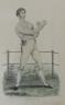 Percy Roberts, hand coloured engraving, Portrait of the the boxer, Jack Martin, 23 x 14.5cm                                                                                                                                 