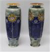 A pair of large Royal Doulton stoneware vases c.1910 H.36cm.                                                                           