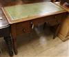 A Victorian leather inlaid mahogany writing table W.104cm                                                                              