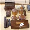 A marquetry glove box and other treen                                                                                                  